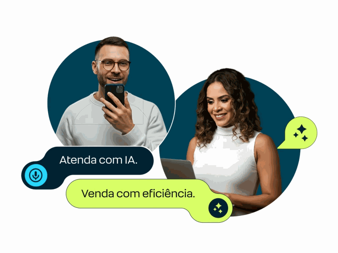 Pessoas usando atendimento com inteligência artificial